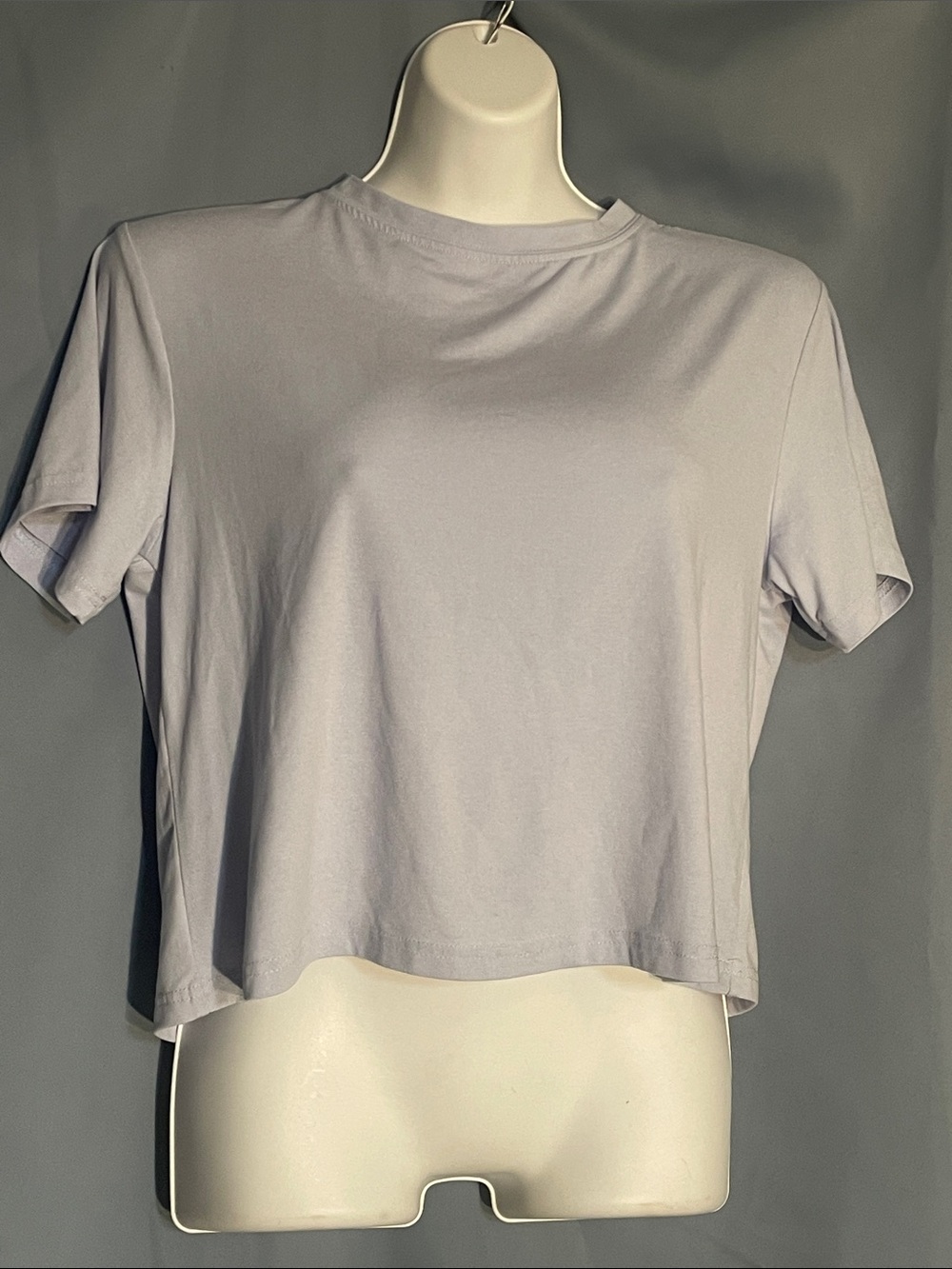 Women's Light Lilac Crewneck Crop Tee